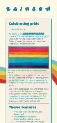 A mobile preview of the theme.