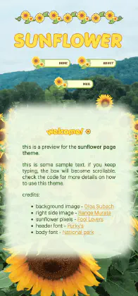 A mobile preview of the theme.