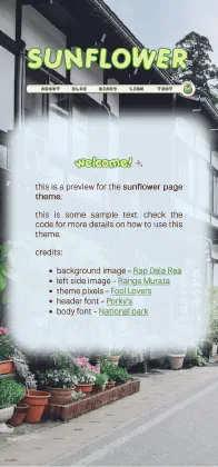 A mobile preview of the theme.