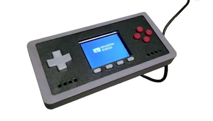 A 3d printed video game emulator that looks like an NES controller.